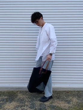 「アイテム（モカシン/デッキシューズ）」を使った、KEIさん（メンズ・176cm）の冬コーディネート