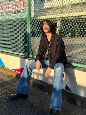 「VICTIM（ヴィクティム）のアイテム」を使った、上野一稀さん（メンズ・173cm）の秋コーディネート