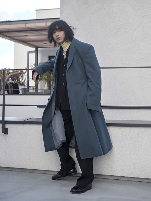 美品 MIDDLE MELTON BIG CHESTER COAT LAD MUSICIAN / ラッドミュージシャン「MIDDLE MELTON BIG CHESTER
