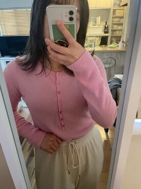 「大学生コーデ」｜「アイテム（スウェットパンツ）」を使った、aomiさん（レディース・160cm）の春コーディネート