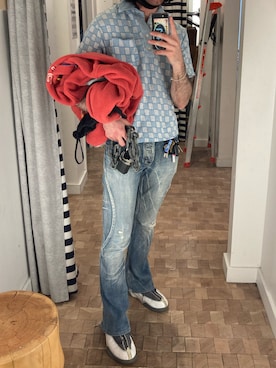 「アイテム（その他アウター）」を使った、chrisさん（メンズ・180cm）の夏コーディネート