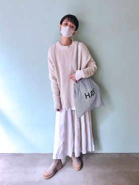 「CLANE（クラネ）のアイテム（スカート）」を使った、Rieko  さん（レディース・161cm）の秋コーディネート