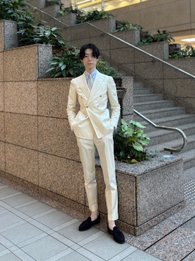 「アイテム（スーツパンツ）」を使った、U-ki★彡さん（メンズ・175cm）の秋コーディネート