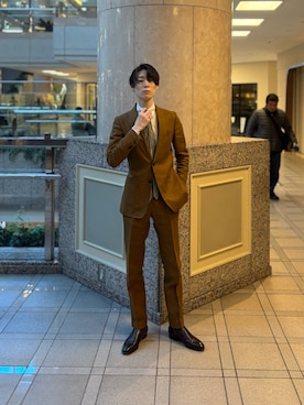 「アイテム（スーツパンツ）」を使った、U-ki★彡さん（メンズ・175cm）の秋コーディネート