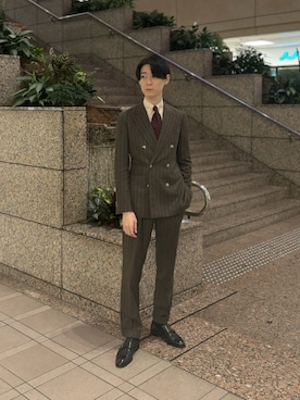 「アイテム（フォーマルスーツ/小物）」を使った、U-ki★彡さん（メンズ・175cm・20代）の秋コーディネート