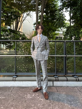 「アイテム（スーツパンツ）」を使った、U-ki★彡さん（メンズ・175cm）の秋コーディネート