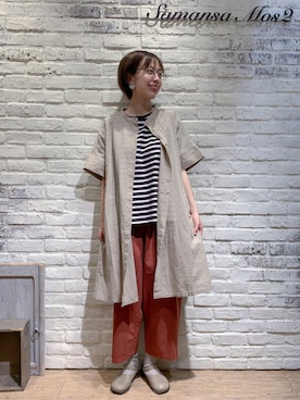 「バルーン袖」｜「アイテム（その他）」を使った、なかごう まいさん（レディース・162cm）の夏コーディネート