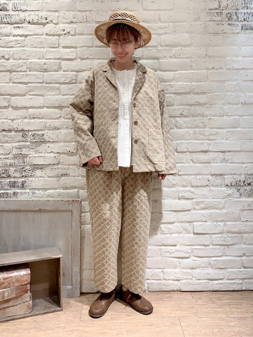 あっつ★USED★ツハルby sm2★リングタイル刺繍ストロールパンツ 新品THUHARU ツハル×バルバルコラボリングタイル刺繍ストロール
