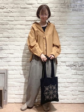 「ドルマン」｜「アイテム（その他）」を使った、なかごう まいさん（レディース・162cm）の秋コーディネート