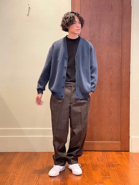 「Scye（サイ）のアイテム（パンツ）」を使った、Yusuke Nakajimaさん（メンズ・176cm）の秋コーディネート