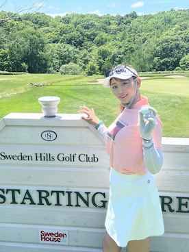 Malbon ポロシャツ＆スカート セット ゴルフ女子に人気⛳ 春夏爽やかコーデ ゴルフウェア レディース 春夏 セットアップ スカート 2点セット