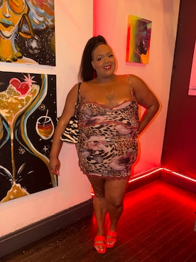 「Fashion Novaのアイテム（ワンピース/ドレス、その他）」を使った、Imani Alicia Smithさん（レディース・175cm）の夏コーディネート