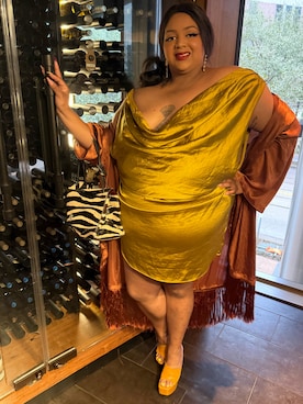 「MARC JACOBS（マークジェイコブス）のアイテム」を使った、Imani Alicia Smithさん（レディース・175cm）の冬コーディネート