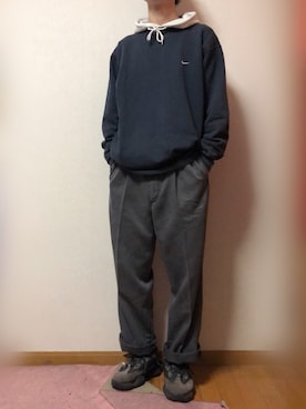 「Yeezy（イージー）のアイテム」を使った、明日葉さん（メンズ・168cm）の冬コーディネート