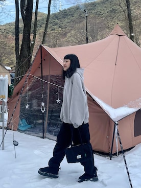 「MARITHE + FRANCOIS GIRBAUD（マリテフランソワジルボー）のアイテム（バッグ）」を使った、TYさん（レディース・159cm）の冬コーディネート