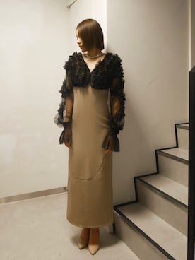 「darial（ダリアル）のアイテム（ドレス）」を使った、darialさん（レディース・160cm）の春コーディネート