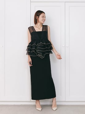 「darial（ダリアル）のアイテム（ドレス）」を使った、darialさん（レディース・160cm）の春コーディネート