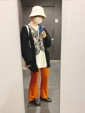 「古着女子」｜「アイテム（スラックス）」を使った、まいこはーんさん（レディース・159cm）の秋コーディネート