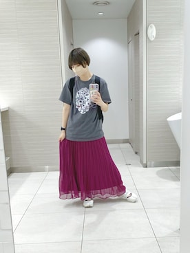 「NIKE（ナイキ）のナイキ アクア リフト ウィメンズシューズ / スニーカーサンダル / W NIKE AQUA RIFT（サンダル）」を使った、まいこはーんさん（レディース・159cm）の夏コーディネート