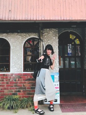 「WALL（ウォール）のアイテム」を使った、まいこはーんさん（レディース・159cm）の夏コーディネート