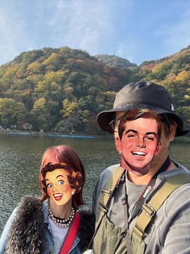 「Johnbull（ジョンブル）のアイテム（オールインワン・サロペット）」を使った、Sunさん（レディース・155cm）の秋コーディネート