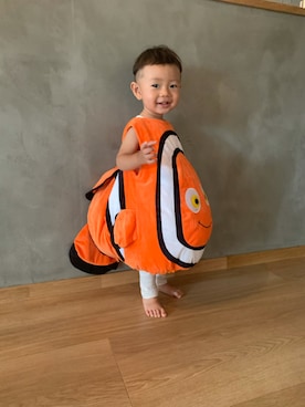 「no brand（ノーブランド）のアイテム（オールインワン・サロペット）」を使った、kaedeさん（キッズ・80cm）の夏コーディネート