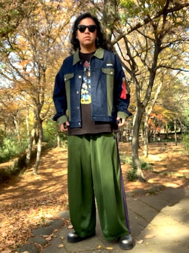 「アイテム（デニムジャケット）」を使った、jさん（メンズ・172cm）の秋コーディネート