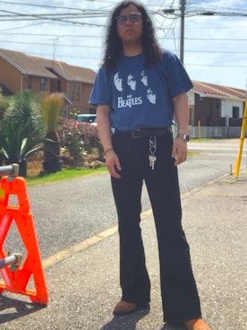 「glamb（グラム）のアイテム」を使った、jさん（メンズ・172cm）の春コーディネート