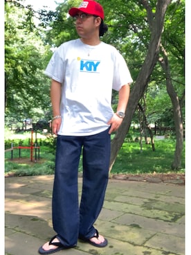 「アイテム（デジタル腕時計）」を使った、jさん（メンズ・172cm）の夏コーディネート