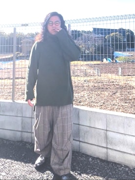 「glamb（グラム）のアイテム」を使った、jさん（メンズ・172cm）の冬コーディネート