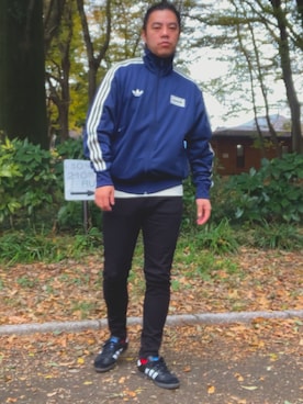 「アイテム（ジャージ）」を使った、jさん（メンズ・172cm）の秋コーディネート