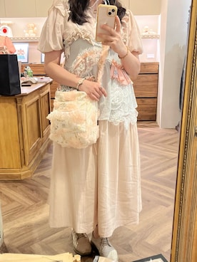 「Handmade（ハンドメイド）のアイテム（バッグ）」を使った、andidilianさん（レディース・157cm）の夏コーディネート