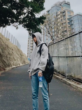「nike」｜「アイテム（ジャケット/アウター）」を使った、日韓カップルさん（メンズ・171cm）の冬コーディネート