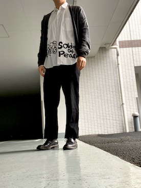 「DRIES VAN NOTEN（ドリスヴァンノッテン）のアイテム（シューズ）」を使った、dris1991さん（メンズ・174cm）の冬コーディネート