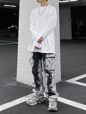 「long sleeve」｜OIO.designさん（メンズ・178cm）の春コーディネート