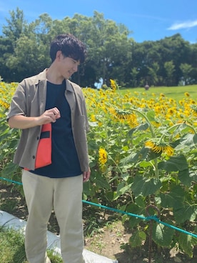「ひまわり畑」｜「アイテム（パンツ）」を使った、kmstyle4さん（メンズ・172cm）の冬コーディネート