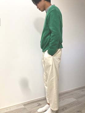 「ASTRONOMY（アストロノミー）のアイテム（チノパンツ）」を使った、おそばさん（メンズ・173cm）の冬コーディネート
