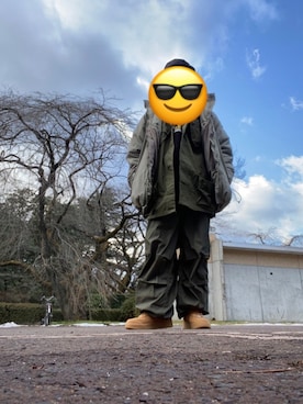 「ROTHCO（ロスコ）のアイテム（キャップ）」を使った、Shoさん（メンズ・168cm）の冬コーディネート