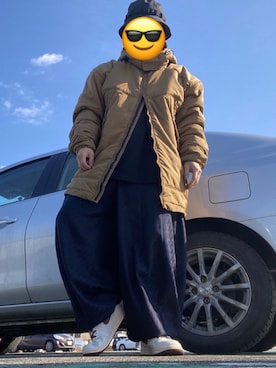 「アイテム（ミリタリージャケット、ゴールド系）」を使った、Shoさん（メンズ・168cm）の冬コーディネート