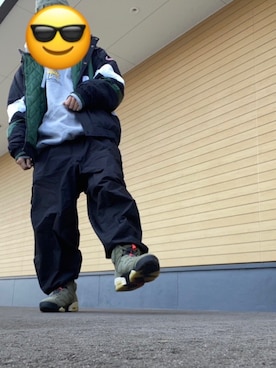 「Supreme （シュプリーム）のアイテム（ナイロンジャケット）」を使った、Shoさん（メンズ・168cm）の冬コーディネート