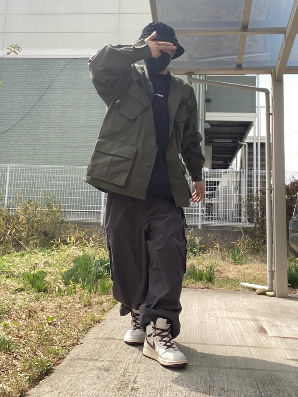 WTAPS◆ミリタリージャケット/FREE/コットン/GRY/無地/TSDT-SHM08