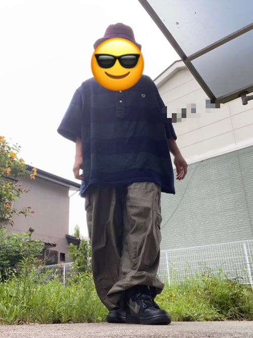 ANGLAN（アングラン）の「ANGLAN-Stripe Wappen PK Half Shirt