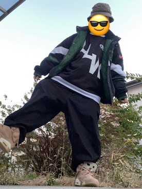 「Supreme （シュプリーム）のアイテム（ナイロンジャケット）」を使った、Shoさん（メンズ・168cm）の冬コーディネート