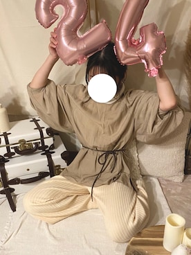 「I_am（アイアム）のアイテム（パンツ）」を使った、Miraiさん（レディース・154cm）の冬コーディネート