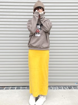 「大人カジュアルコーデ」｜「アイテム（ニットキャップ/ビーニー）」を使った、iRさん（レディース・166cm）の秋コーディネート