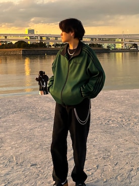「アイテム（ジャージ）」を使った、にゅさん（メンズ・171cm）の夏コーディネート