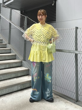 「HELLO.SANFRANCISCO（ハローサンフランシスコ）のアイテム」を使った、momoさん（レディース・160cm）の夏コーディネート