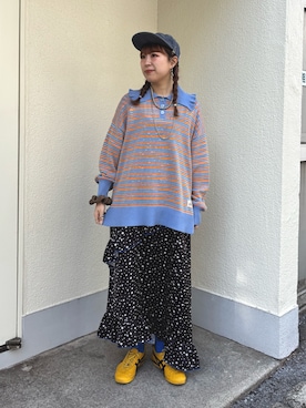 「CIAOPANIC TYPY（チャオパニックティピー）のアイテム（ワンピース/ドレス）」を使った、momoさん（レディース・160cm）の春コーディネート