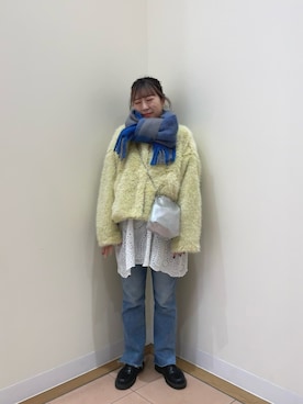「HELLO.SANFRANCISCO（ハローサンフランシスコ）のアイテム（ブルゾン）」を使った、momoさん（レディース・160cm）の冬コーディネート