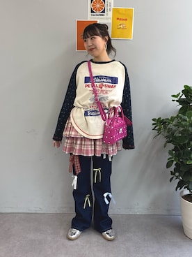 「HELLO.SANFRANCISCO（ハローサンフランシスコ）のアイテム」を使った、momoさん（レディース・160cm）の春コーディネート